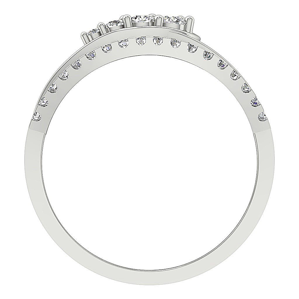 Genuine Round Cut Wedding Ring SI1 G 0.65 Ct 14K Solid Gold 8.35 MM