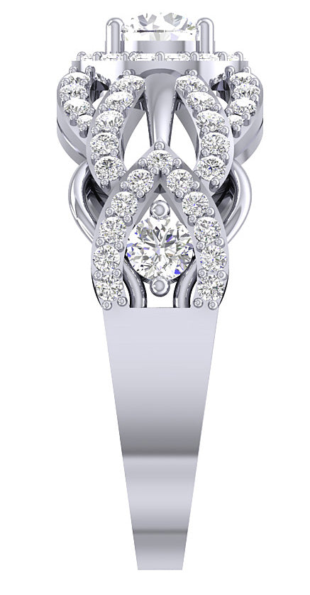 Gold Solitaire Engagement Ring Round Diamond I1 G 1.35 Carat 14K Solid Yellow Gold