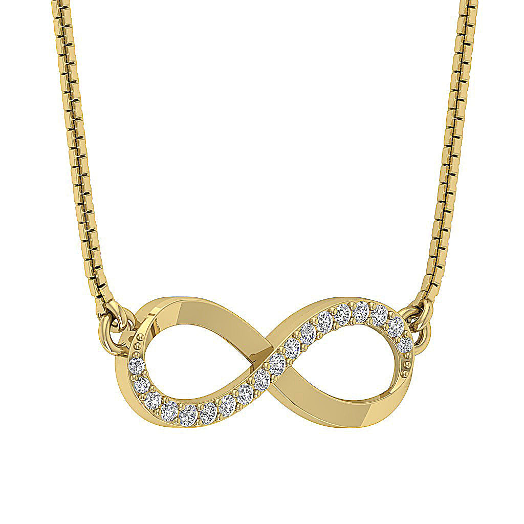 The Calvin Solid Gold Infinity Fashion Pendant