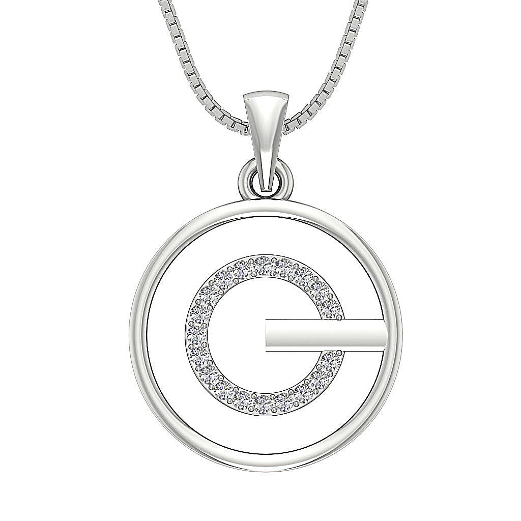 VVS1/VS1/SI1/I1 0.35 Carat Circle Shape Pendants Round Diamond 14k/18k Gold