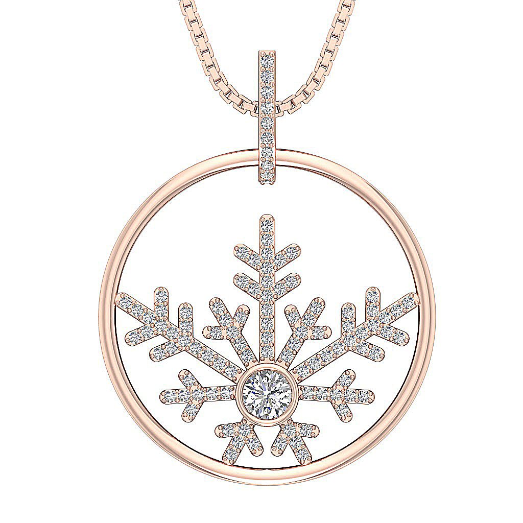 14k/18k Solid Gold Natural Diamonds SI1/I1 G 0.65 Carat Designer Fashion Pendants