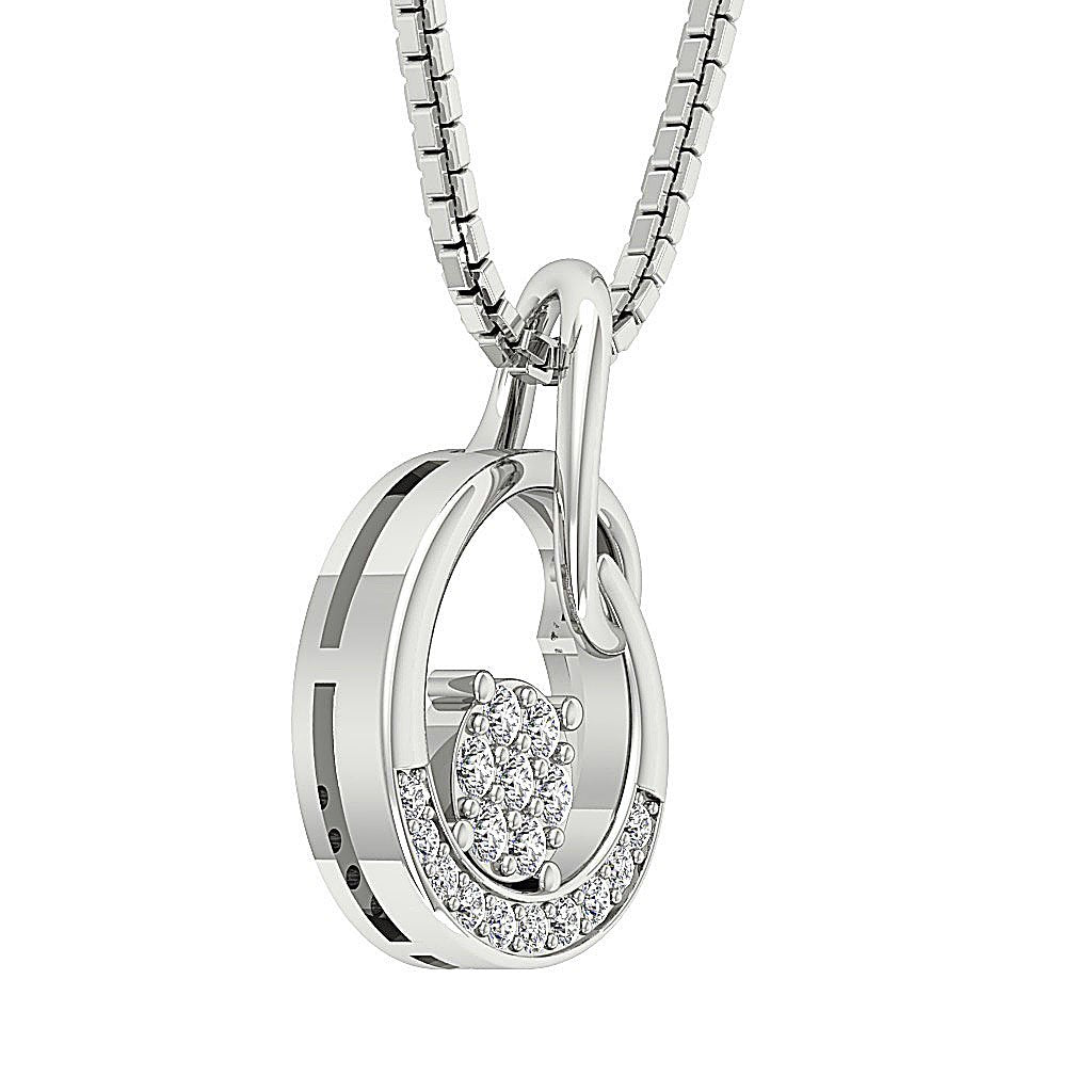 14k/18k Solid Gold Unique Fashion Pendants SI1/I1 G 0.20 Carat Genuine Diamonds