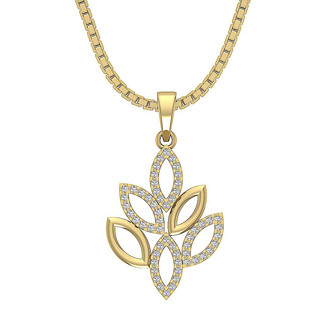 14k/18k Solid Gold Unique Fashion Pendants SI1/I1 G 0.25 Carat Round Diamonds