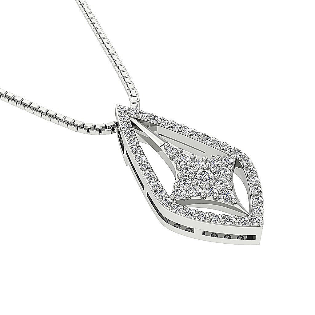 SI1/I1 G 0.40 Carat Round Diamond 14k/18k Solid Gold Vintage Fashion Pendants