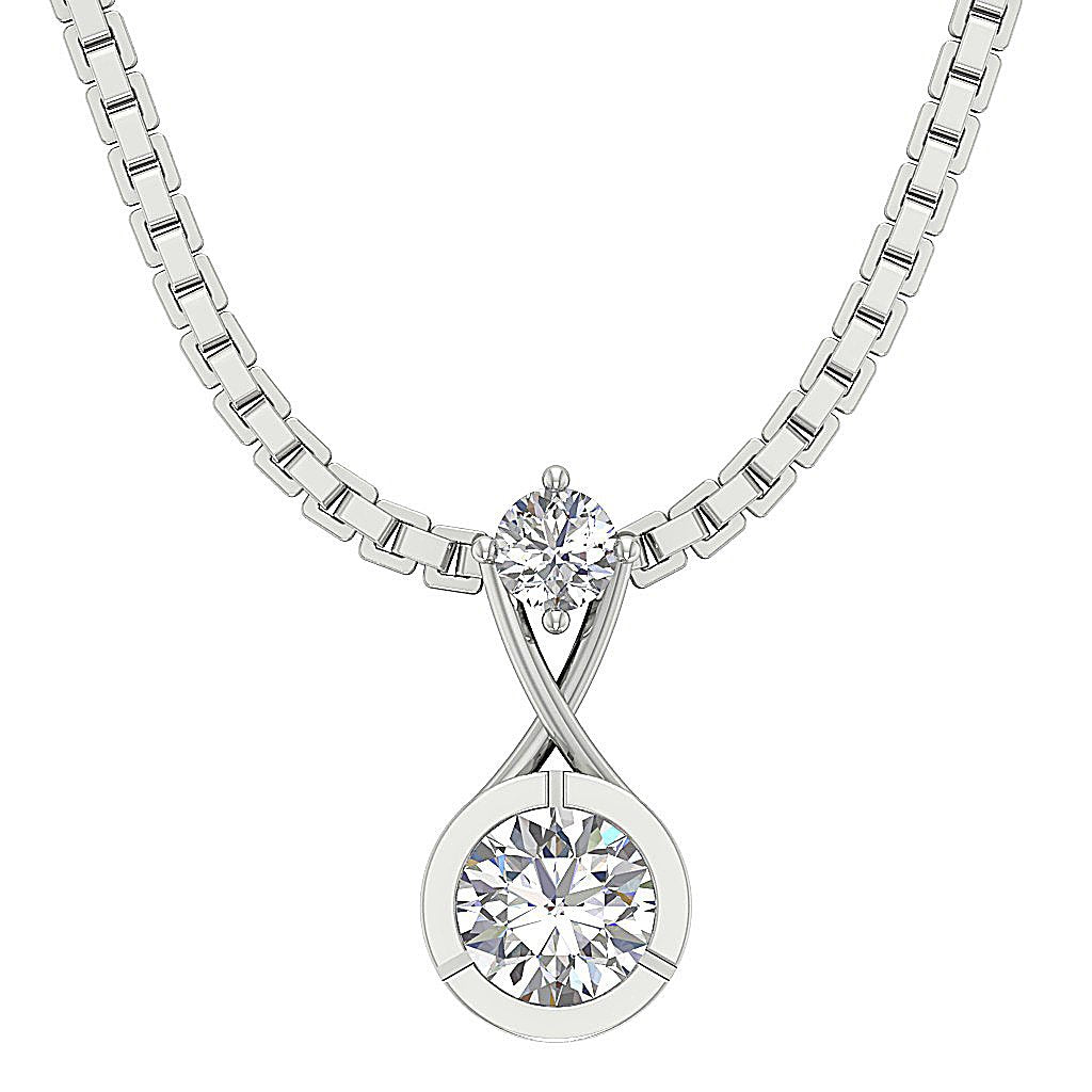 14k/18k Solid Gold Unique Fashion Pendants SI1/I1 G 0.40 Carat Natural Diamond