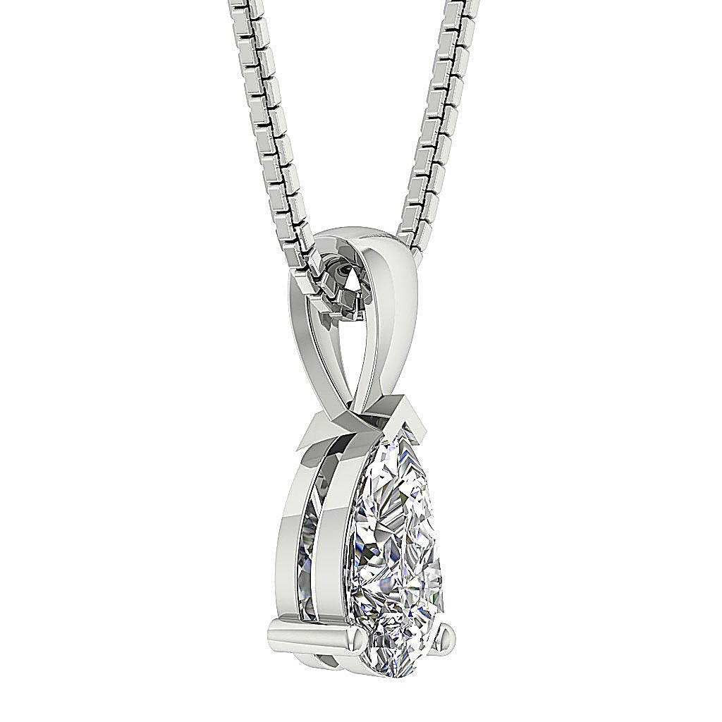 14k/18k Solid Gold Natural Diamonds I1 G 0.70 Ct Designer Solitaire Pendants