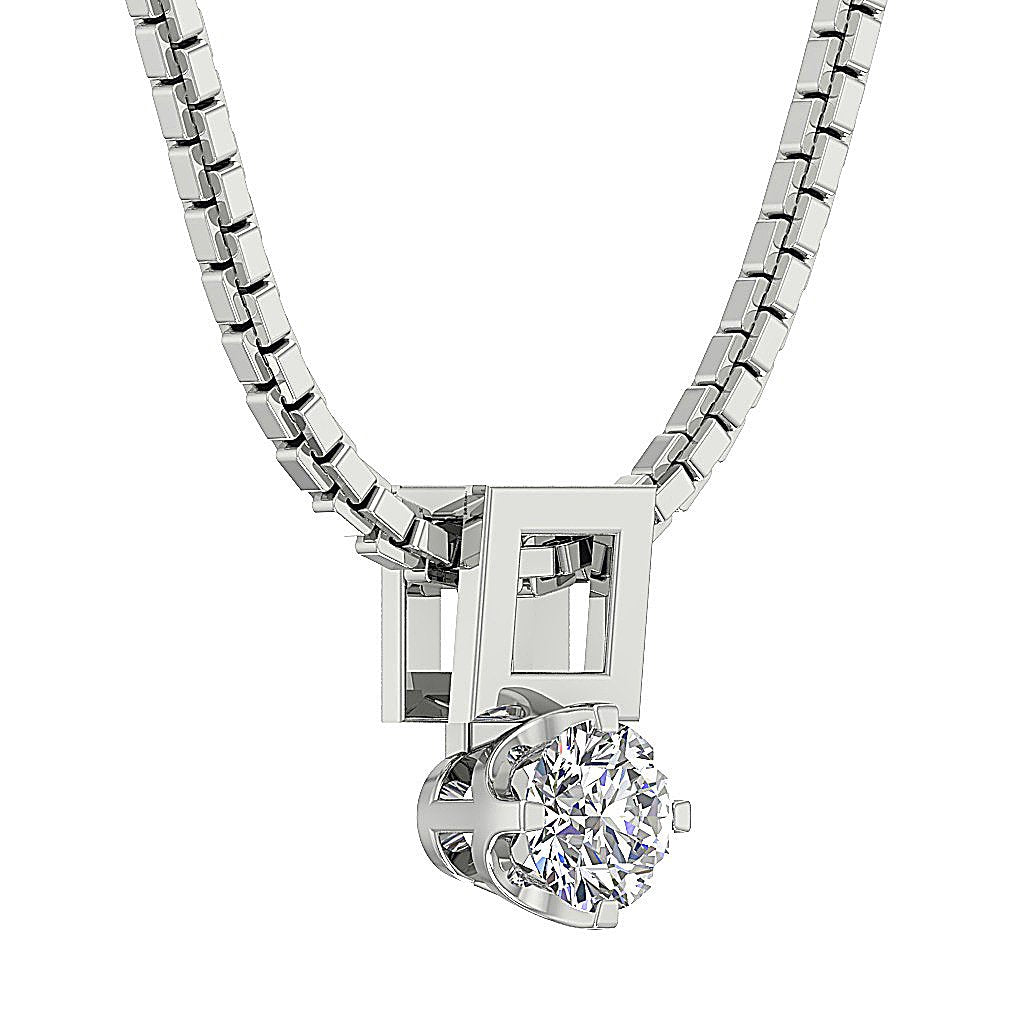 Unique Solitaire Pendants 14k/18k Gold Natural Diamond SI1/I1 G 0.30 Ct