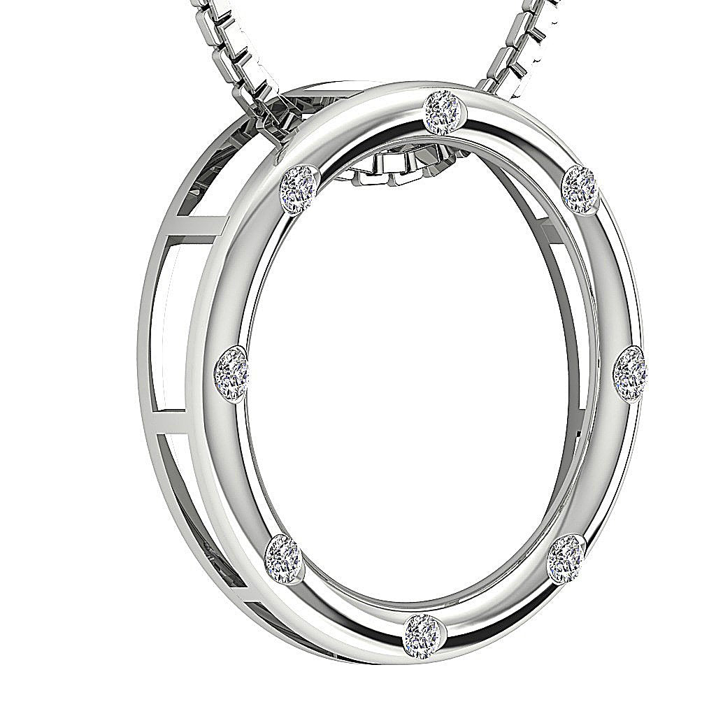 14k/18k Solid Gold Round Diamond VVS1/VS1/SI1/I1 0.30 Carat Circle Shape Pendant