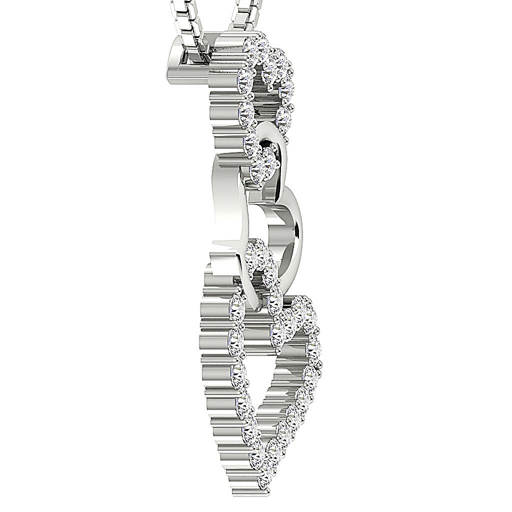 SideViewNaturalDiamondPendant14kSolidGold