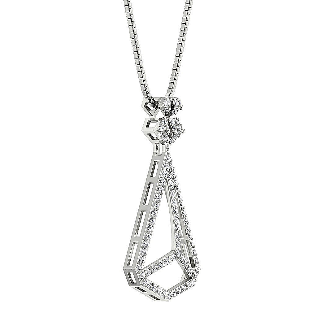 Designer Fashion Pendant SI1/I1 G 0.75 Carat Round Diamond 14k/18k Solid Gold