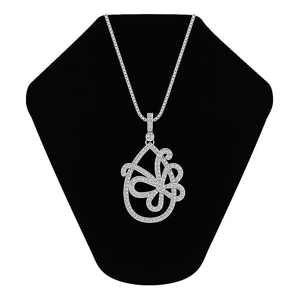 14k/18k Solid Gold Unique Fashion Pendant SI1/I1 G 0.90 Carat Genuine Diamond