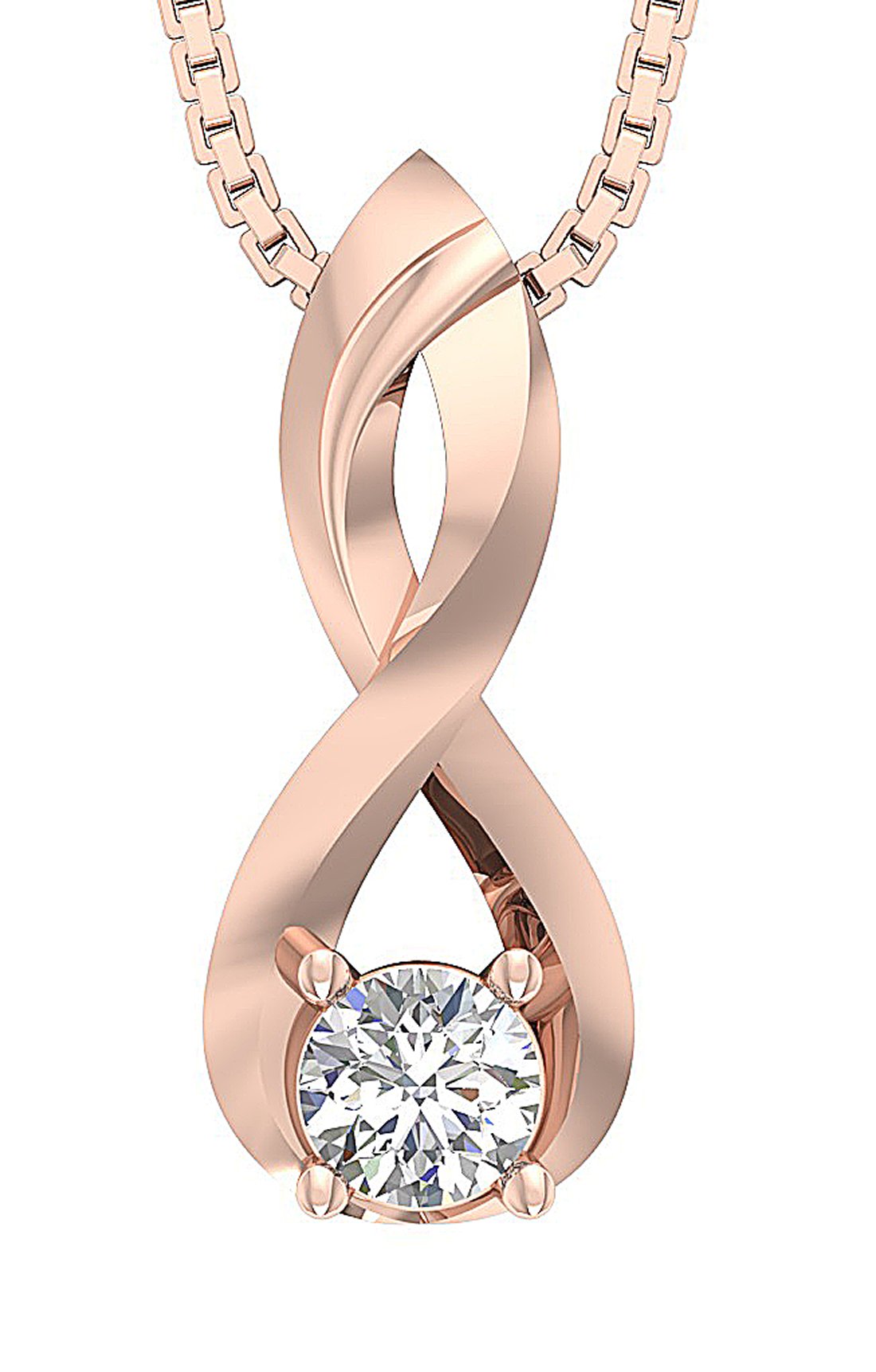 Vintage Solitaire Pendants VS1/SI1/I1 0.30 Ct Genuine Diamond 14k/18k Gold