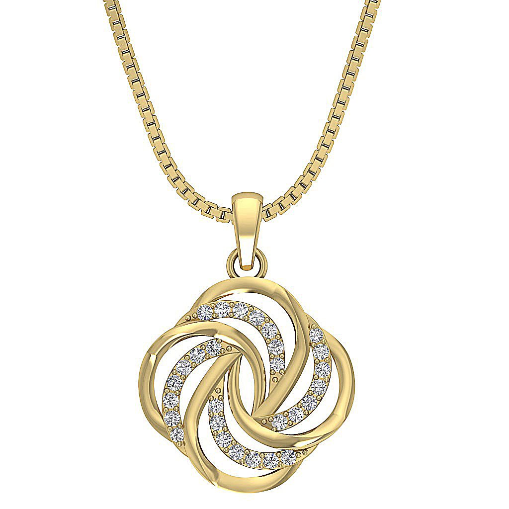 SI1/I1 G 0.30 Carat Vintage Fashion Pendant 14k/18k Solid Gold Genuine Diamond