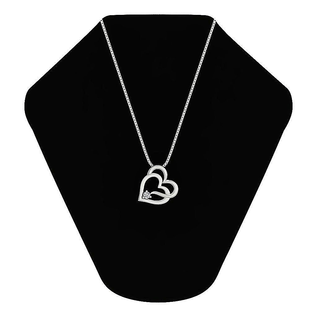 14k/18k Solid Gold Designer Heart Pendant SI1/I1 G 0.10 Carat Natural Diamond