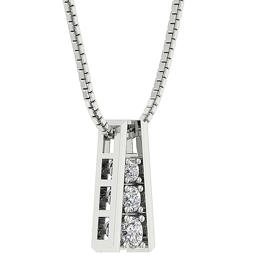 14k/18k Solid Gold Genuine Diamond SI1/I1 G 0.65 Carat Designer Fashion Pendants