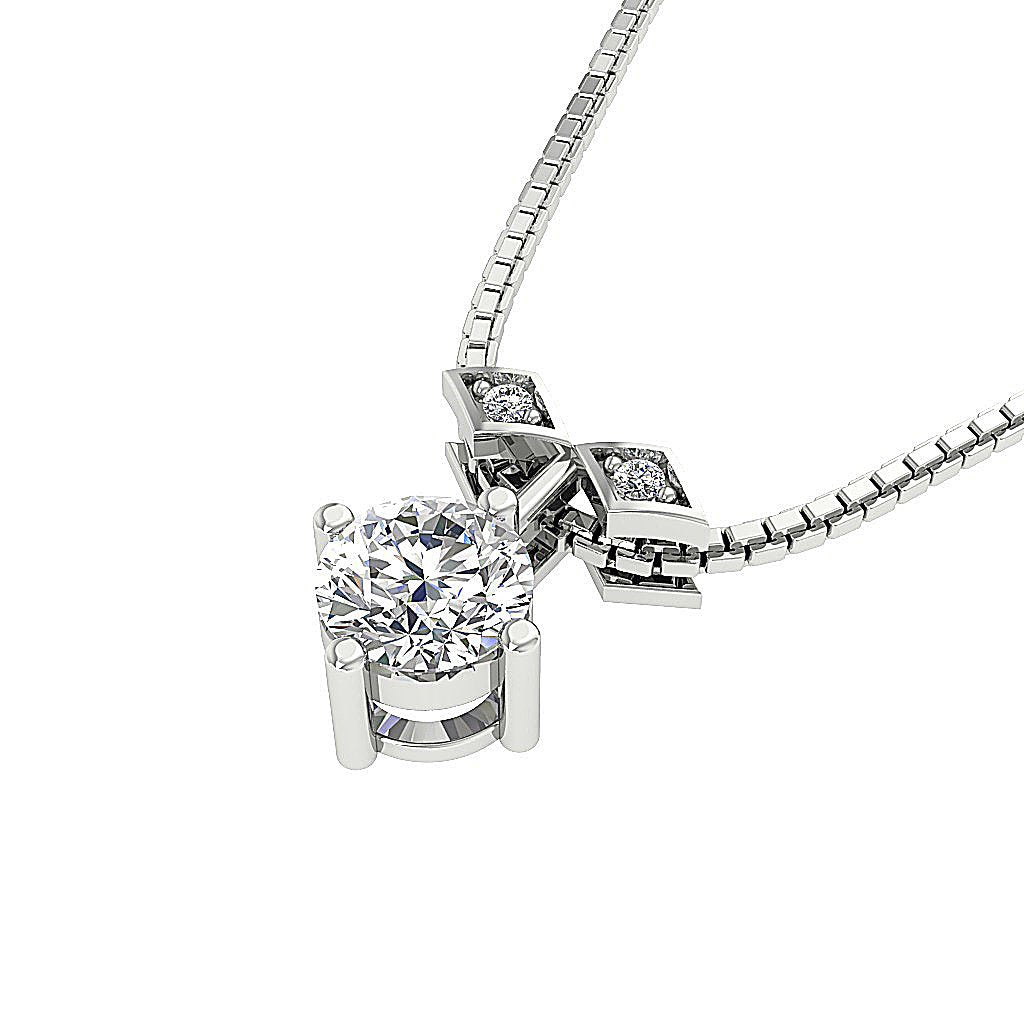 SI1/I1 G 0.45 Carat Genuine Diamond 14k/18k Solid Gold Vintage Fashion Pendants