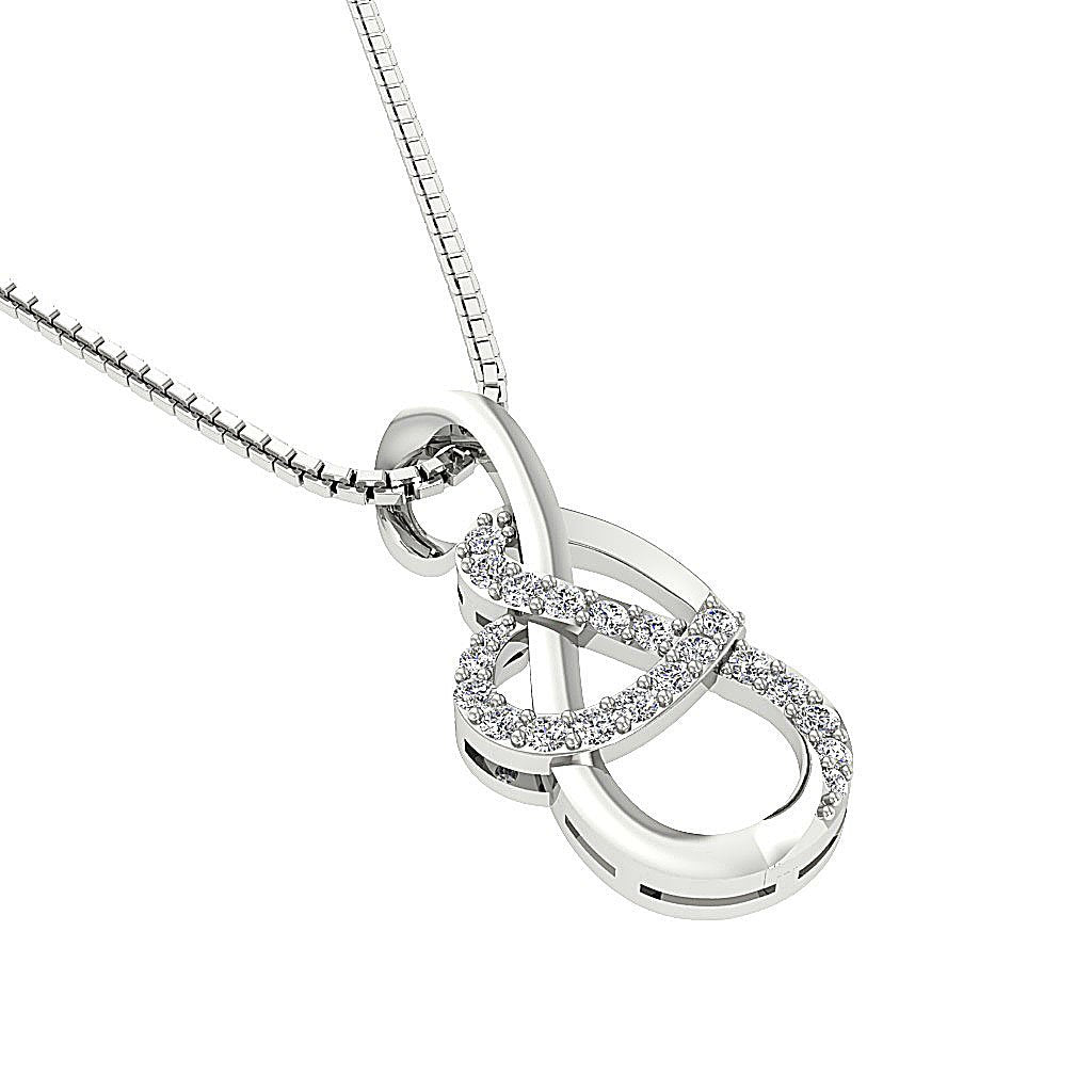 Unique Fashion Anniversary Pendant Round Diamond VVS1/VS1/SI1/I1 0.20 Ct 14k/18k Solid Gold Prong Set