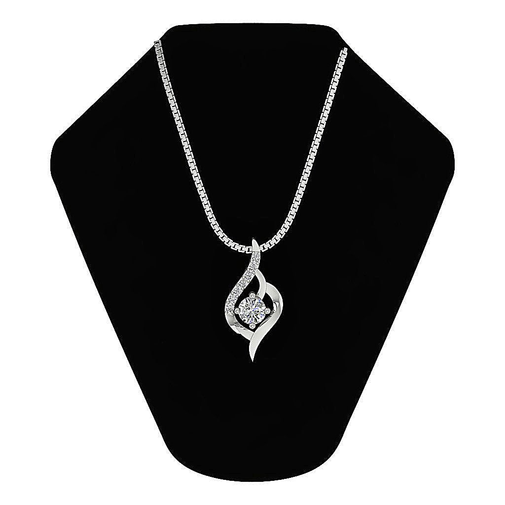 VS1/SI1/I1 0.40 Carat Designer Fashion Pendants 14k/18k Solid Gold Round Diamond