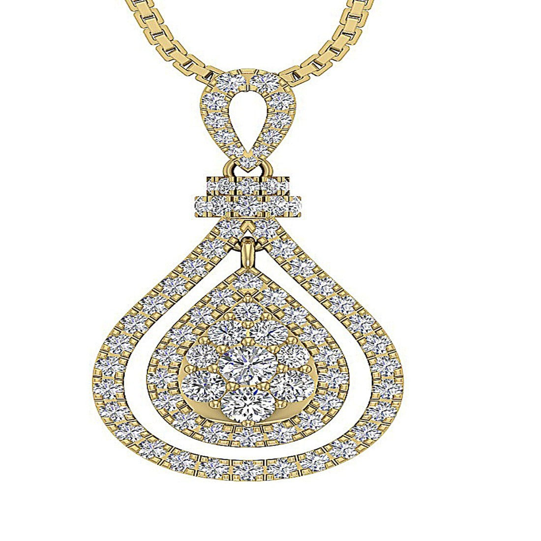 VVS1/VS1/SI1/I1 0.90 Carat Round Diamond 14k/18k Gold Unique Fashion Pendants