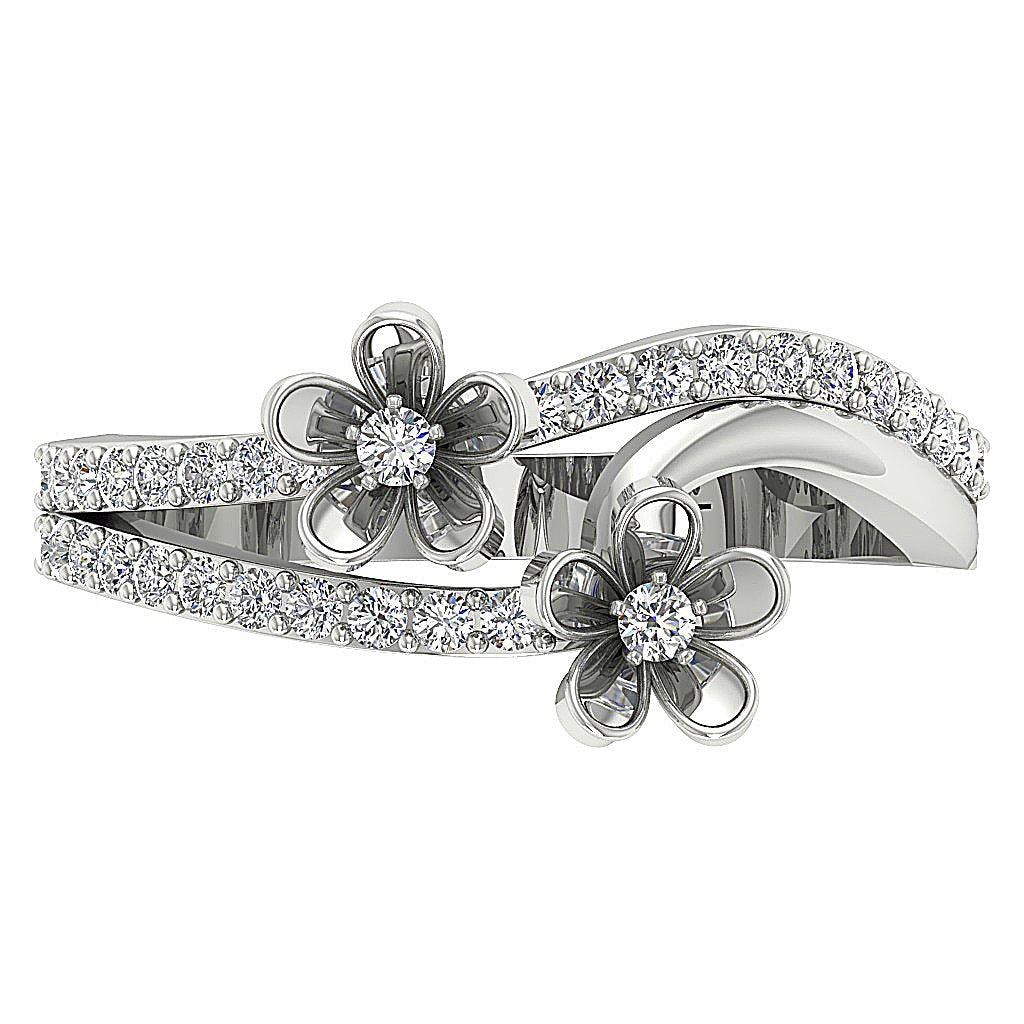Anniversary Diamond Ring SI1 G 0.50Ct Prong Set 14K Solid Gold 10.00 MM