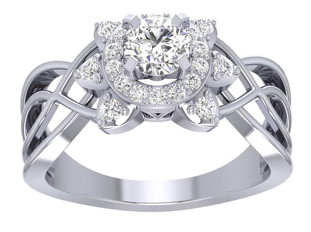 14K Gold Designer Solitaire Engagement Ring For Women SI1 G 0.90 Carat Natural Diamond