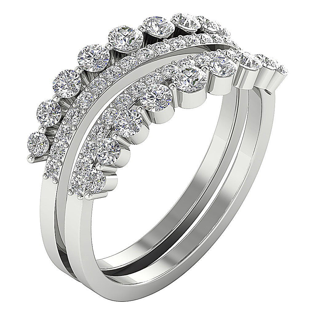 I1 G 1.30 Ct Wedding Ring 14K Yellow Gold Genuine Diamond Prong Set 9.80 MM