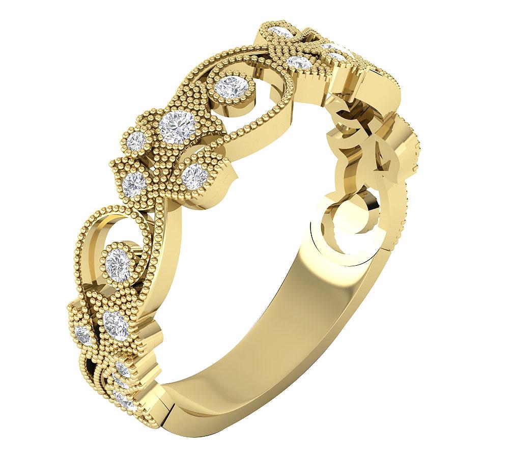 Engagement Genuine Diamond Ring 14K Solid Gold Prong Set VS1 E 0.35 Ct 6.15 MM