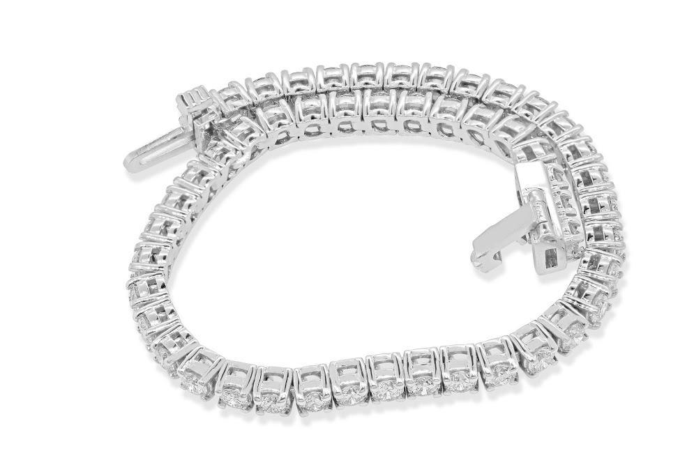 14k Solid Gold Tennis Bracelet 7.75Ct VS1/SI1/I1 Prong Set Round Diamonds 7.00Inch