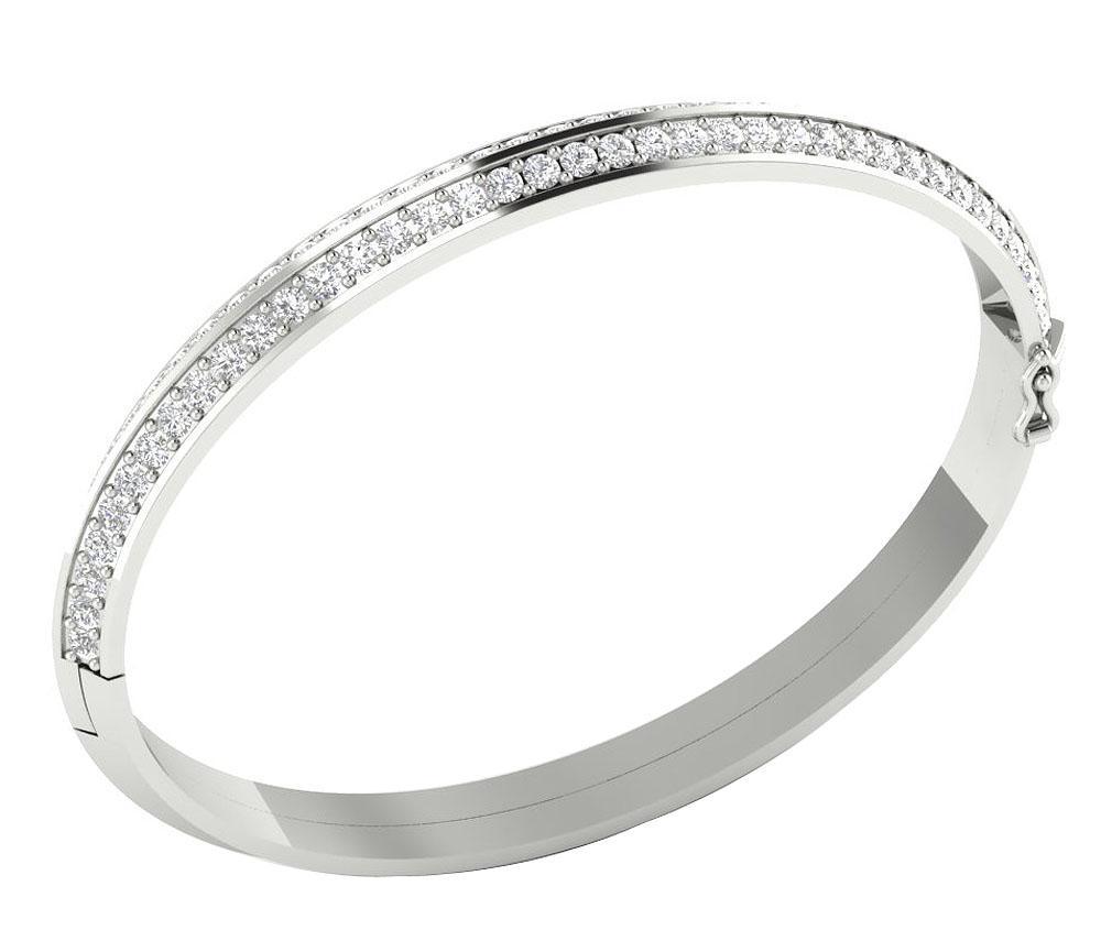 Diamond Bangles VVS1/VS1/SI1/I1 2.85Ct Natural Diamonds 14k/18k Gold