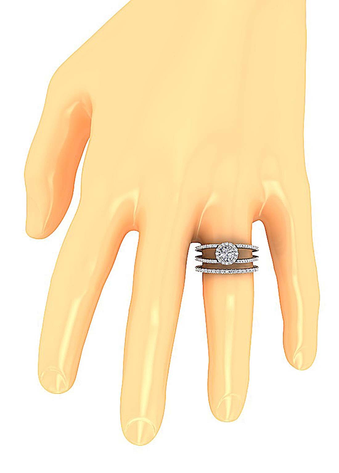 I1 G 2.00 Ct 14k Solid Gold Spilt Shank Bridal Wedding Halo Ring Set Natural Diamond