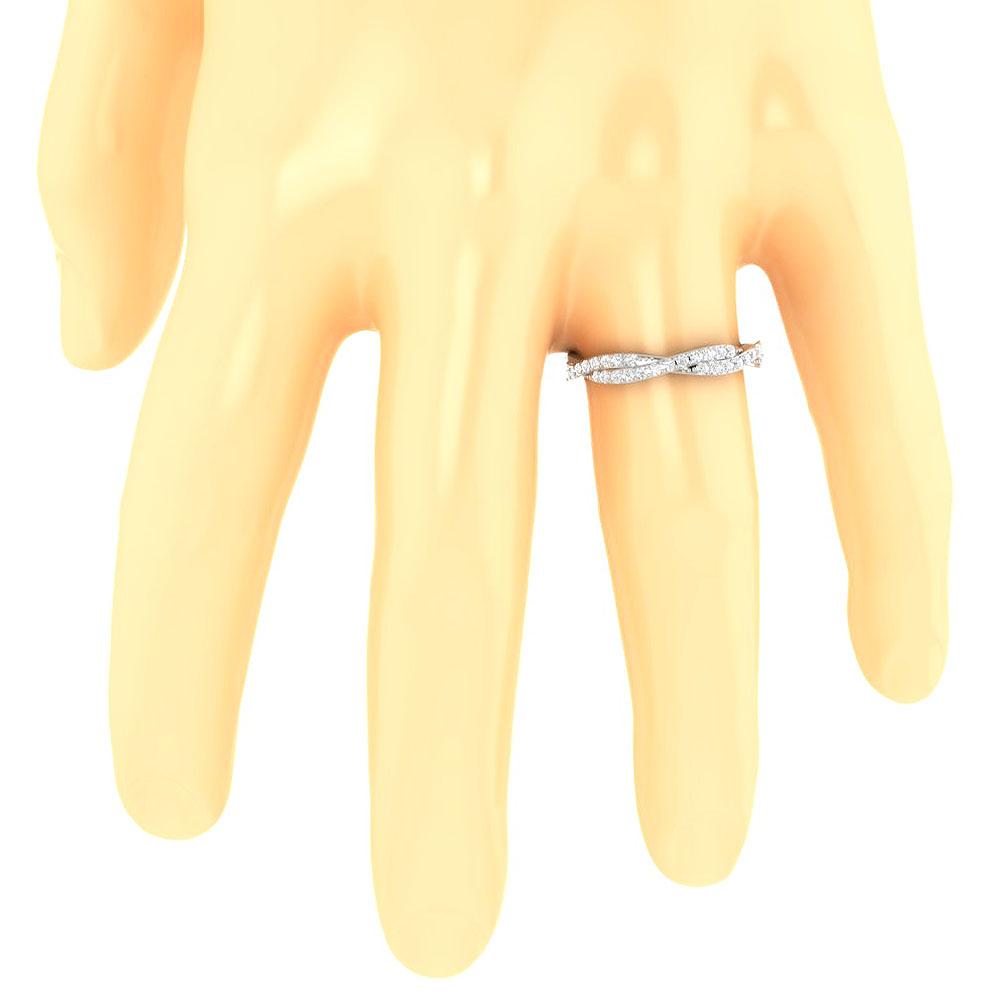 SI1 G 0.85 Ct Genuine Diamond 14k Solid Gold Designer Anniversary Eternity Ring