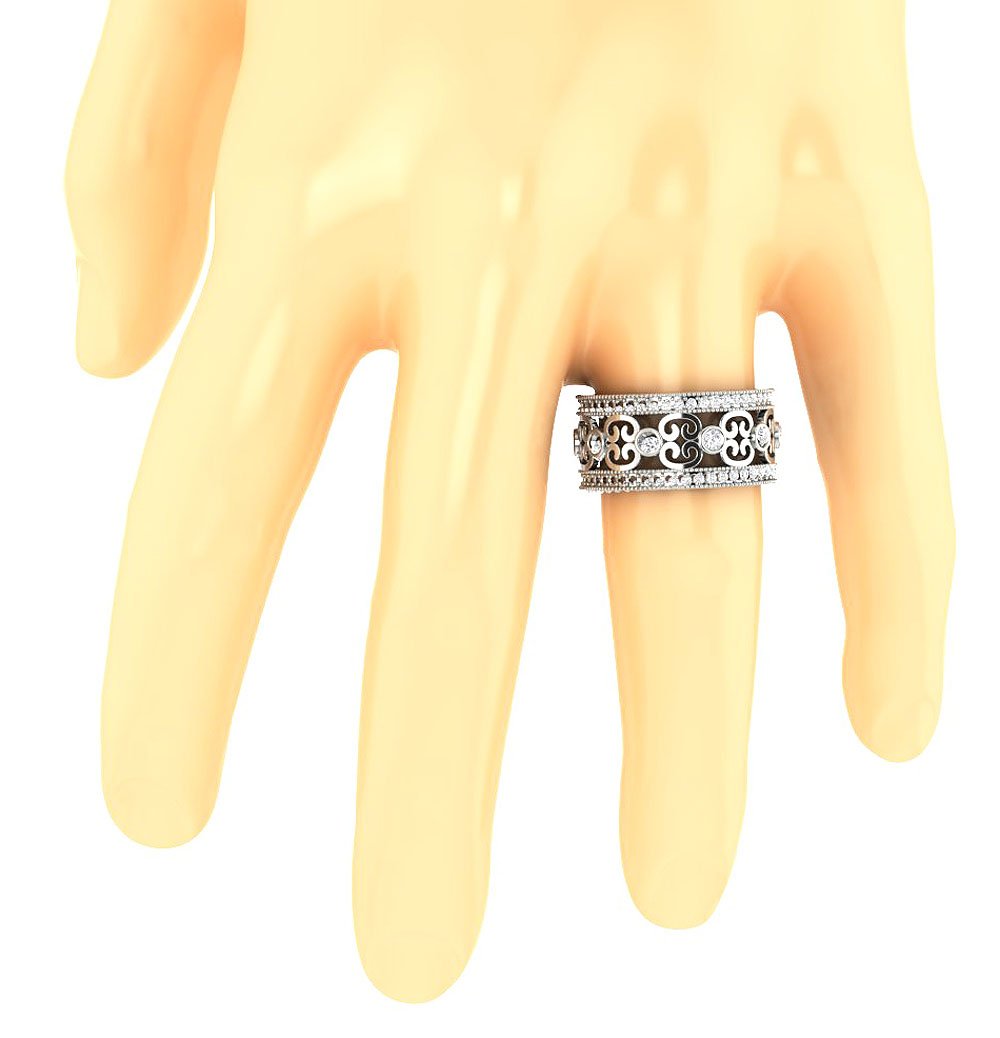 Eternity Engagement Ring 14k White Yellow Rose Gold I1 G 1.50 Ct Natural Diamond Prong Bezel Set