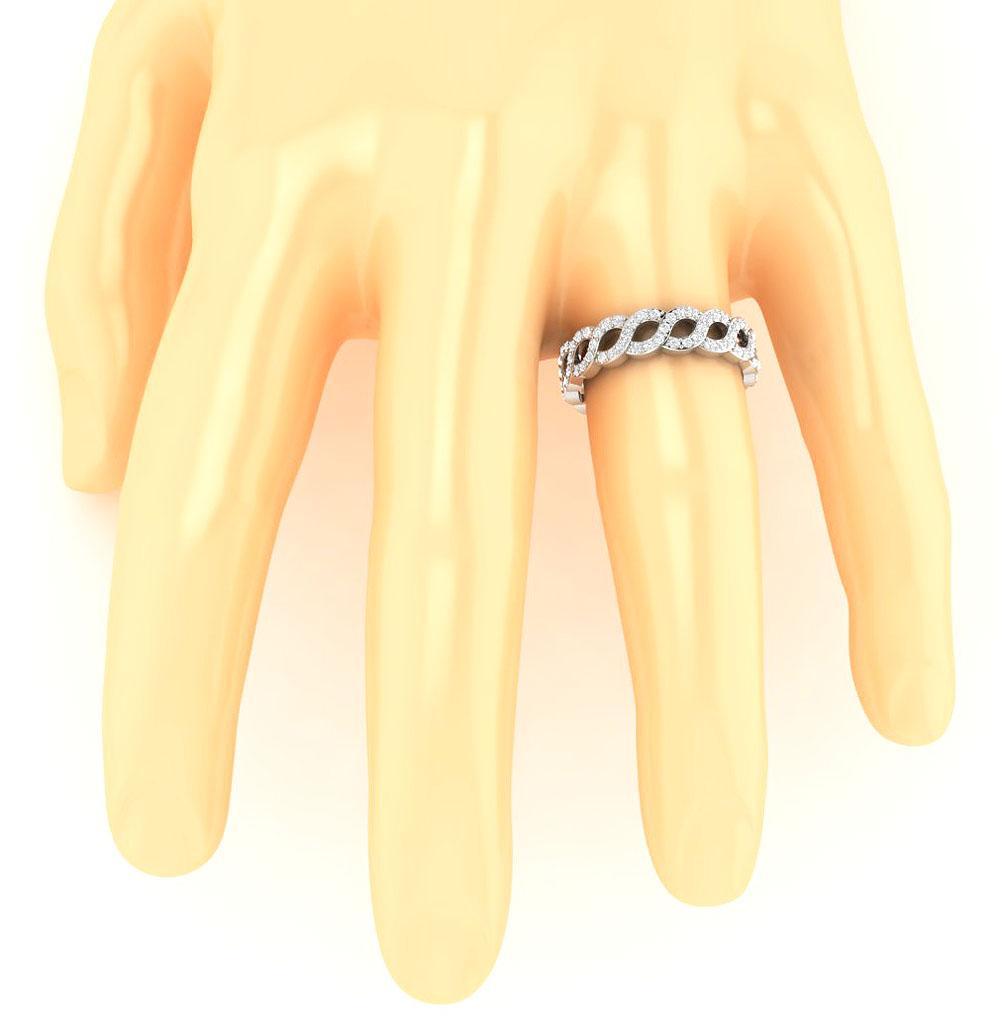 I1 G 1.15 Ct Round Diamond Eternity Anniversary Ring 14k Yellow Gold Prong Set 5.20 MM