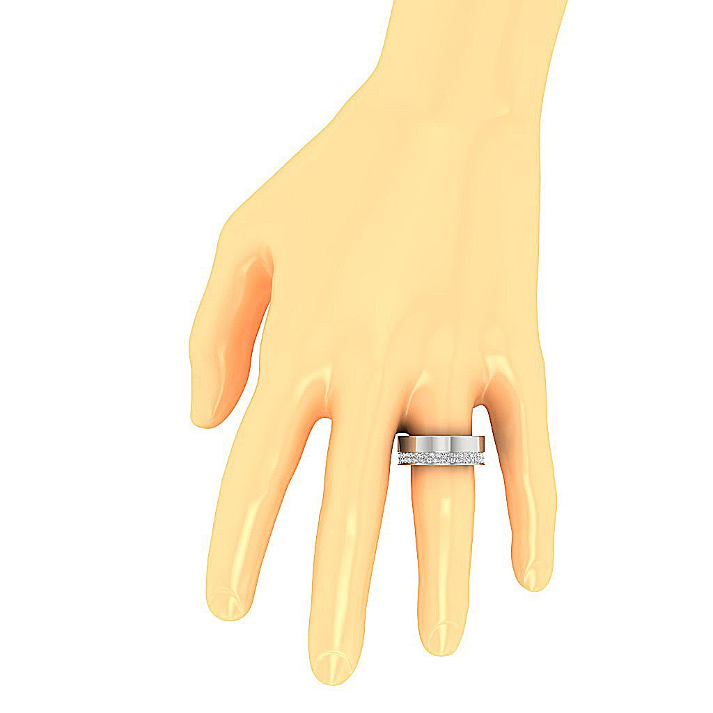 Vintage Eternity Anniversary Ring Round Diamond I1 G 2.25 Ct 14k Solid Gold Prong Set