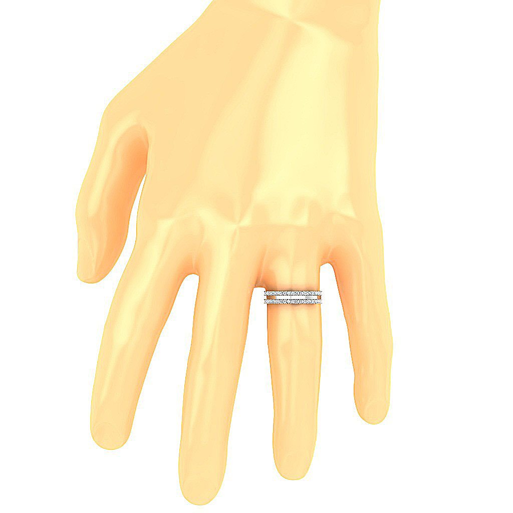 SI1 G 1.75 Ct Round Diamond 14k Solid Gold Antique Engagement Eternity Ring