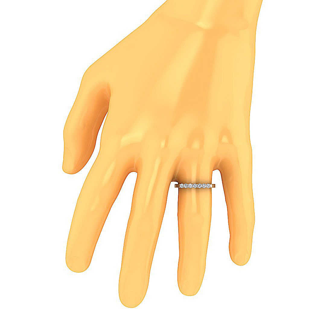 14k Solid Gold Designer Wedding Ring Genuine Diamond VVS1 E 0.45 Ct Prong Set 2.00 MM