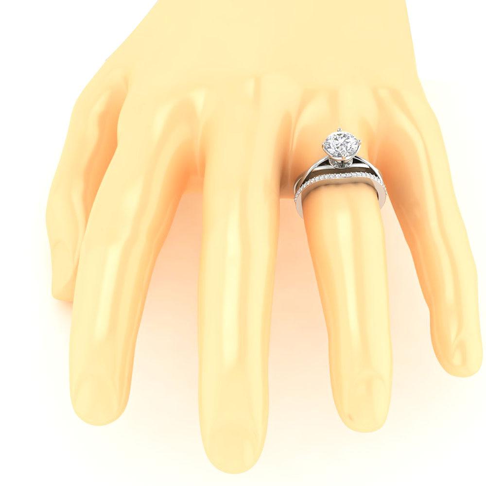 Matching Engagement Ring And Wedding Band Sets I1 G 1.30 Ct Natural Diamond 14K Gold