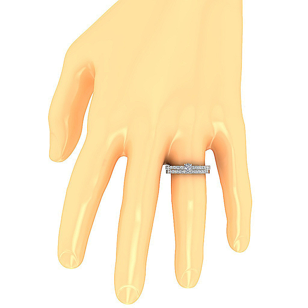 OnFingerBridalRingPaveSet