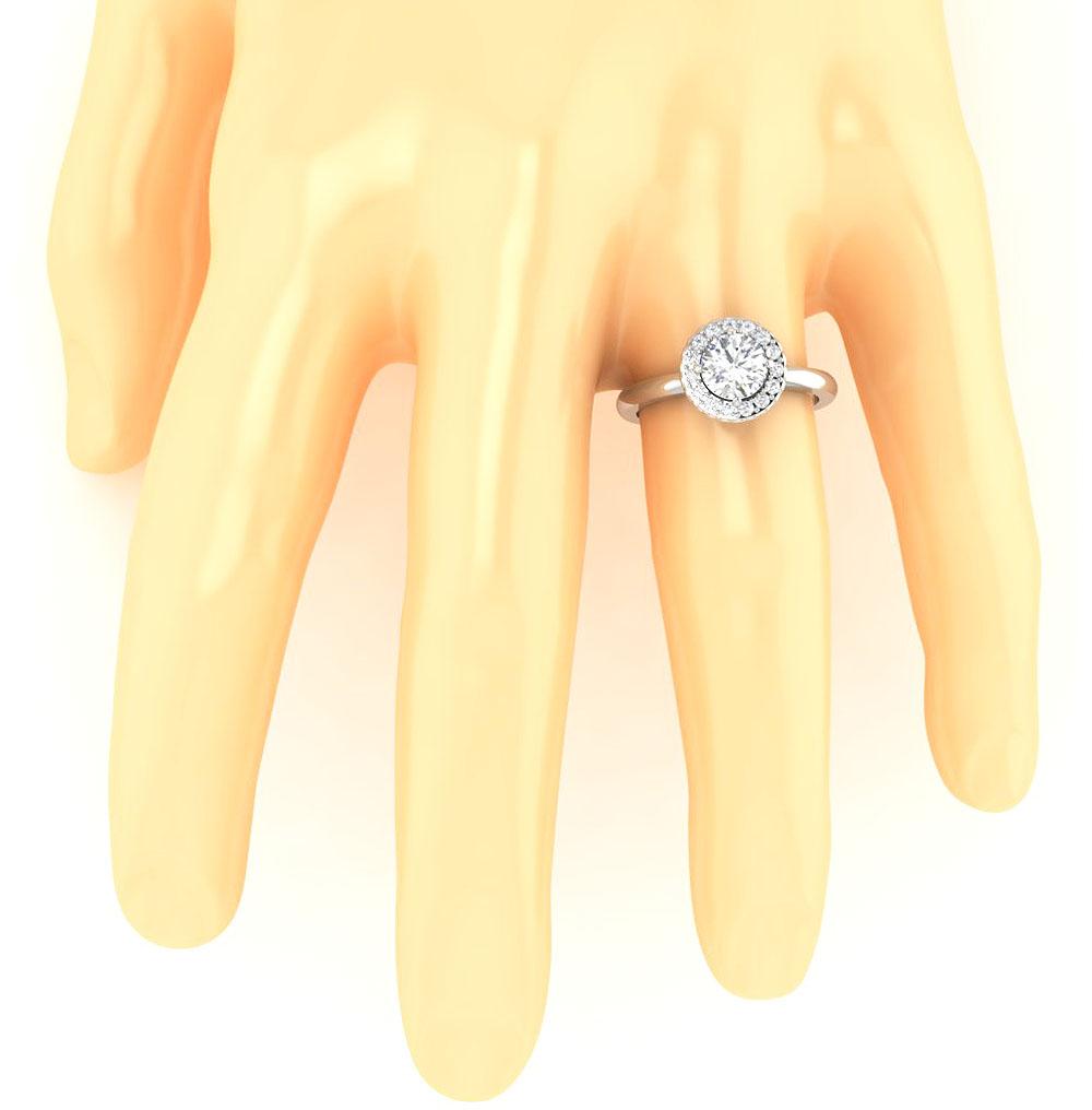 I1 G 1.40 Ct Genuine Diamond 14k Solid Gold Solitaire Designer Wedding Ring