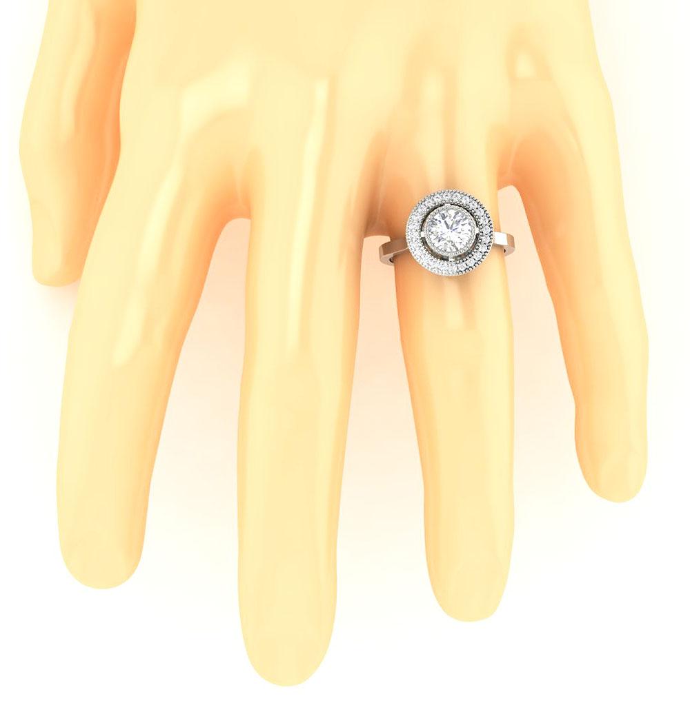 Prong Set Designer Solitaire Anniversary Ring I1 G 1.30 Ct Round Diamond 14k Rose Gold