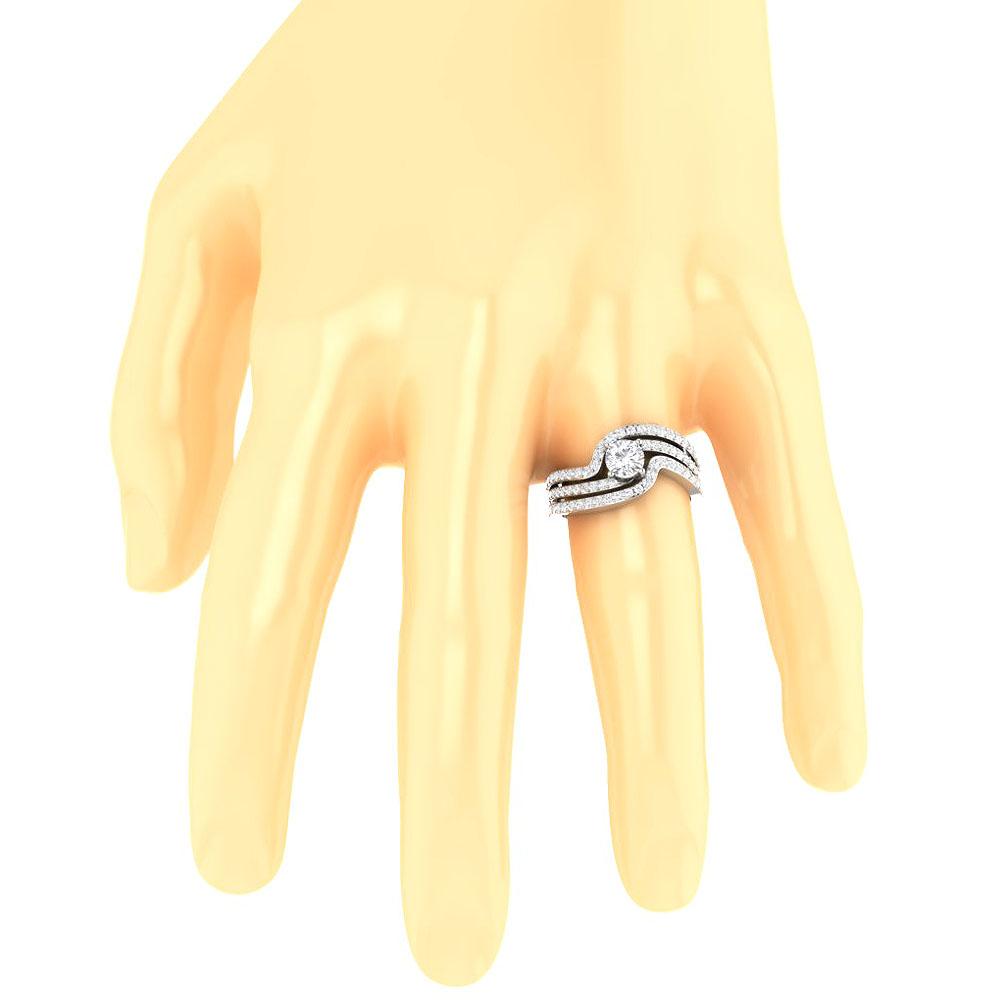 14k Solid Gold Genuine Diamond I1 G 1.75 Ct Solitaire Designer Engagement Ring