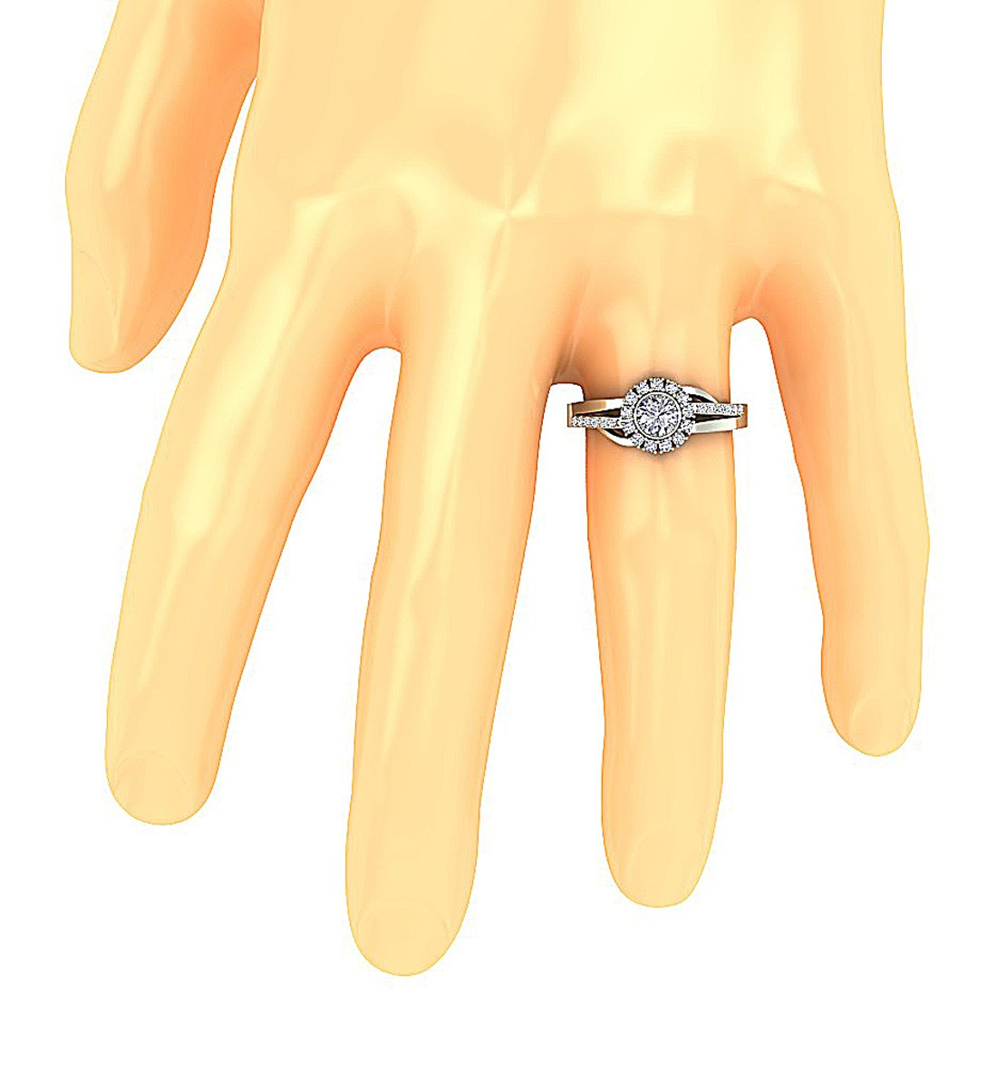 Round Diamond Designer Solitaire Anniversary Ring I1 G 0.80 Ct 14k Solid Gold Prong Bezel Set