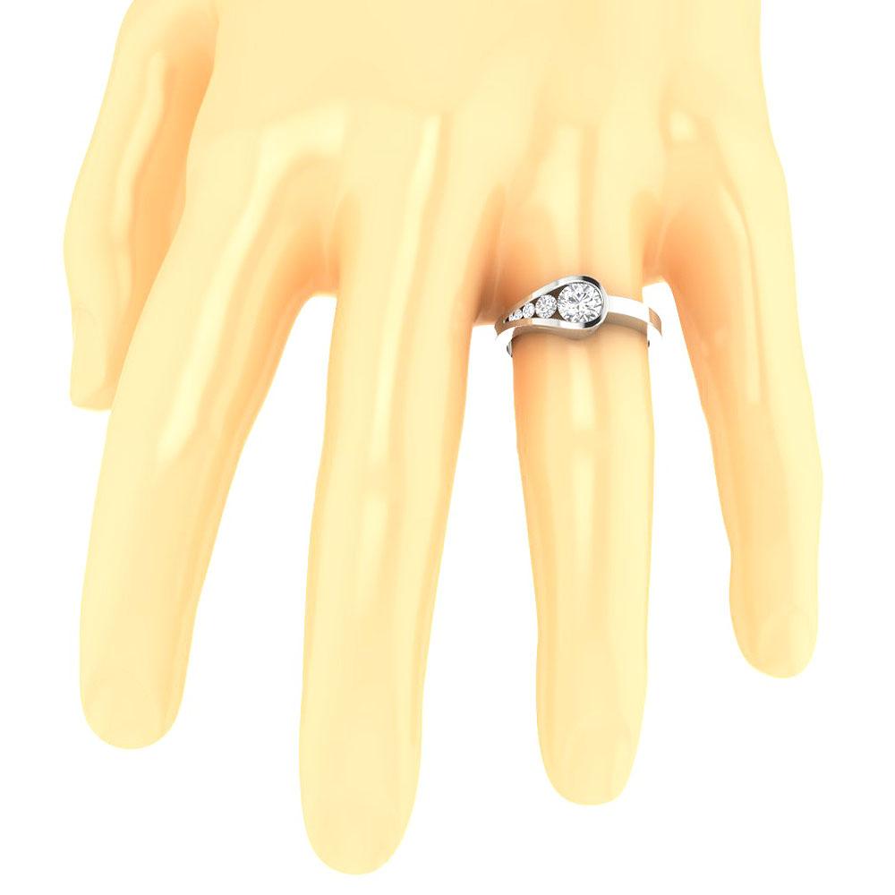 Genuine Diamond I1 G 0.85 Ct Solitaire Designer Engagement Ring 14k Solid Gold