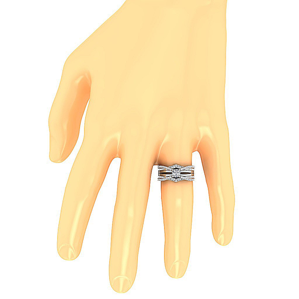 Genuine Diamond Bridal Solitaire Wedding Ring Prong Channel Set I1 G 1.30 Ct 14k Solid Gold