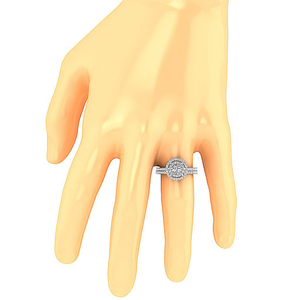 OnFingerNaturalDiamondBridalRingSet