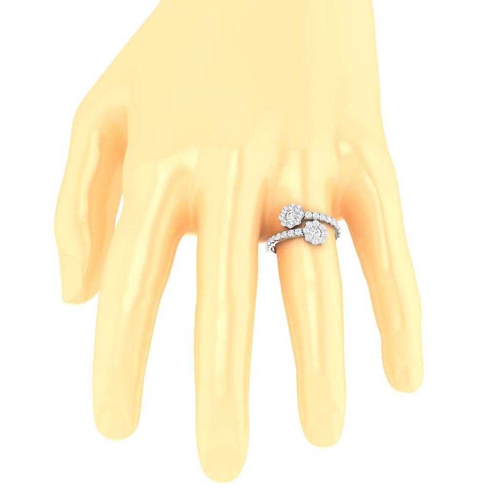 Natural Diamond 14k White Gold Forever Us Two Stone Engagement Ring SI1 G 1.75 Ct Prong Set