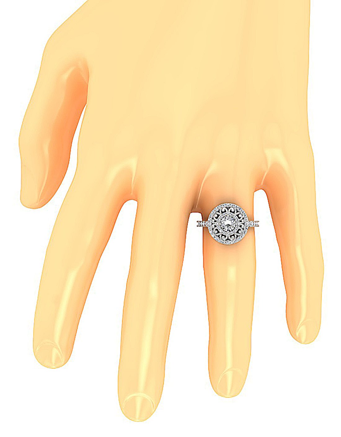 14k Rose Gold Vintage Solitaire Wedding Ring Genuine Diamond SI1 G 1.25 Carat Prong Set