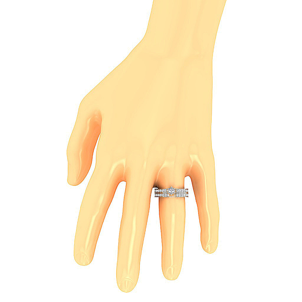 OnhandGenuineDiamondBridalRingSet