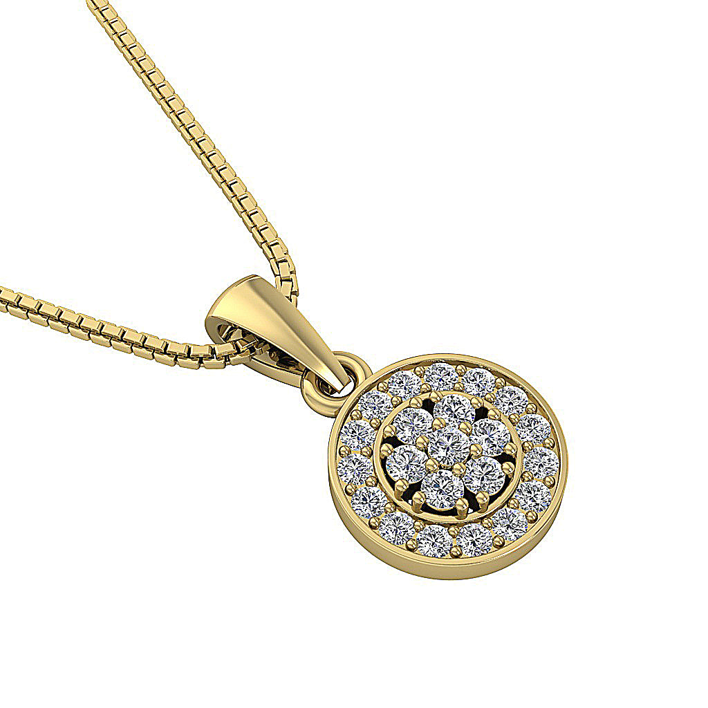 The Leonidas Genuine Diamond 14k Gold Fashion Pendant