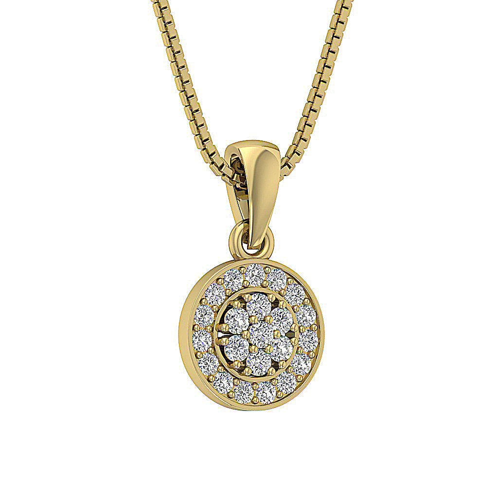 The Leonidas Genuine Diamond 14k Gold Fashion Pendant